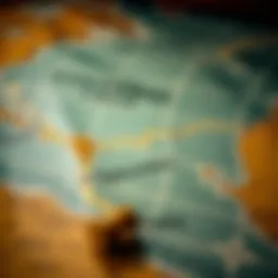Map of Columbus' route during the voyage