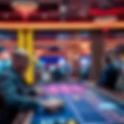 Illustration of a casino environment showcasing strategic betting